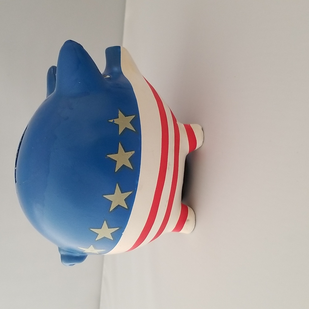 Vintage American Flag Piggy Bank
